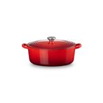 4.5qt Traditional Cast Iron Oval Dutch Oven Cerise Product Image