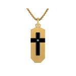 Icon Pendant Black & Gold-Tone Stainless Steel Pendant Necklace 24-26" Product Image