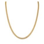 Classic 6mm Stainless Steel Curb Chain Necklace - 22" Gold-Tone Product Image