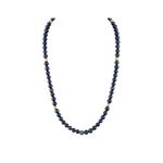 Classic Navy Freshwater Pearls Beaded Necklace 22" Product Image