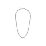 Bulova Link 8mm Polished Stainless Steel Necklace - 24" Silver-Tone Product Image
