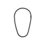 Bulova Link 8mm Antiqued Stainless Steel Necklace - 24" Black-Tone Product Image