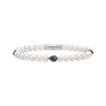 Mark Anthony Lions Head Pearl & Sterling Silver Beaded Bracelet 8.5" Product Image