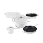 7pc Signature Cast Iron Cookware Set White Product Image