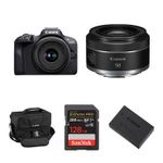 Canon EOS R100 Mirrorless Camera with 18-45mm & 50 Product Image
