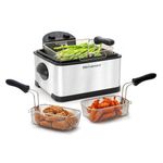 4qt Dual Basket Stainless Steel Deep Fryer Product Image