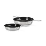 2pc Essential Stainless Steel Nonstick Fry Pan Set 9.5" & 11" Product Image