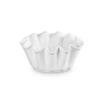 1.4qt Stoneware Ruffle Brioche Dish White Product Image