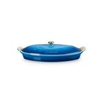 1.7qt Heritage Stoneware Fish Baker w/ Gold Knob Lid Marseille Product Image