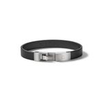 Classic Single Wrap Leather Bracelet - Medium Black Product Image