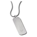 Classic Stainless Steel Dog Tag Pendant Necklace Product Image
