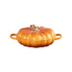 2.75qt Signature Cast Iron Pumpkin Braiser w/ Gold Stem Lid Persimmon Product Image