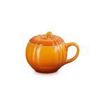 14oz Stoneware Pumpkin Mug w/ Lid Persimmon Product Image