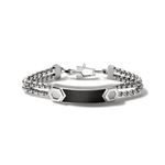 Precisionist Stainless Steel Double Chain ID Bracelet w/ Matte Epoxy - Large Product Image