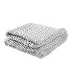 5lb Weighted Knit Blanket Soft Gray Product Image