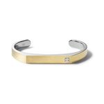 Open Cuff Bracelet Diamond Two-Tone Stainless Steel - Medium Product Image