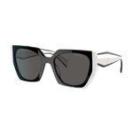 Prada Women's PR 15WS Sunglasses Black-Talc/Dark Grey Black/Talc Dark Grey Product Image