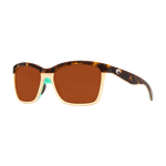 Costa Women's Anaa Sunglasses Shiny Retro Tortoise-Cream-Mint/Copper 580P Copper 580P Shiny Retro Tortoise/Cream/Mint Product Image