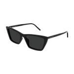 Saint Laurent Women's SL737 Mica Thin Sunglasses Black/Black Black Black Product Image
