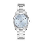 Ladies Surveyor Silver-Tone Stainless Steel Watch Light Blue Dial Product Image