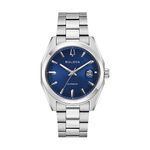 Mens Surveyor Automatic Silver-Tone Stainless Steel Watch Blue Dial Product Image