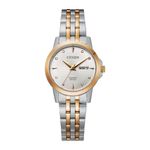 Ladies Quartz Two-Tone Stainless Steel Watch Silver-White Dial Product Image