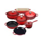 11pc Signature Cast Iron Cookware Set Cerise Product Image