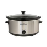 6qt Oval Slow Cooker Silver Product Image