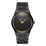Mens Millenia Black Ion-Plated Stainless Steel Watch Black Dial Product Image
