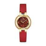 Ladies Rubaiyat Four Seasons Autumn Red Leather Strap Watch Red Dial Product Image