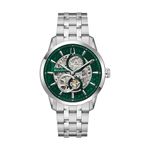 Mens Sutton Automatic Silver-Tone Stainless Steel Watch Green Dial Product Image
