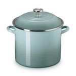 12qt Enamel on Steel Classic Stockpot w/ Lid Sea Salt Product Image