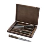 6pc Steak Knife Set w/ Wood Storage Box Product Image