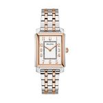 Ladies Sutton 2-Tone Stainless Steel Rectangle Watch White Dial Product Image