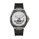 Mens Series X HPQ Precisionist Gray & Black HNBR Rubber Strap Watch White Dial Product Image