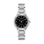 Ladies Corso Eco-Drive Silver-Tone Stainless Steel Watch Black Dial Product Image