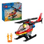 LEGO - City Fire Rescue Helicopter Pretend Play Toy 60411 Product Image