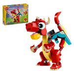 LEGO - Creator 3 in 1 Red Dragon 3 in 1 Animal Toy Set 31145 Product Image