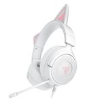 Razer - Kraken Kitty V3 X Wired Gaming Headset for PC, PlayStation, Nintendo Switch, Steam Deck, and Smartphone - White Product Image