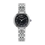 Ladies Citizen L "Classic" Eco-Drive Silver-Tone SS Watch Black Dial Product Image