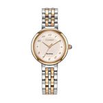 Ladies Citizen L "Classic" Eco-Drive Two-Tone Stainless Steel Watch White Dial Product Image