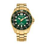Mens Promaster Dive Eco-Drive Gold-Tone Stainless Stele Watch Green Dial Product Image