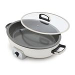Elite 5.5qt Oval Electric Skillet Cream Product Image