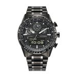 Mens Promaster Skyhawk U830 Chronograph Black-Tone SS Watch Black Dial Product Image