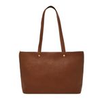 Jessie Top Zip Tote Medium Brown Product Image