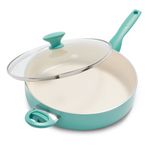 Rio 5qt Ceramic Nonstick  Saute Pan w/ Lid Turquoise Product Image