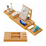 Expandable Bamboo Bathtub Tray Product Image