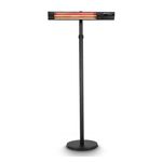 Black Powder Coated Steel Pole Mounted Infrared Patio Heater Product Image