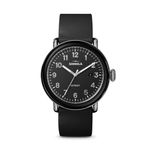 Detrola Black Rubber Strap Watch Black Dial Product Image