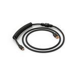 Glorious - Coiled USB-C Artisan Braided Keyboard Cable for Mechanical Gaming Keyboards - Phantom Black Product Image
